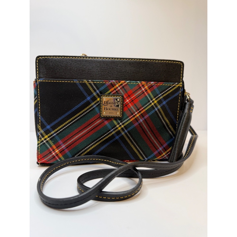 Dooney and Bourke Women's Small Plaid Tartan Crossbody Bag
